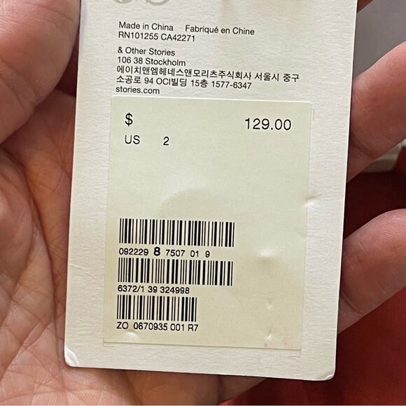 & OTHER STORIES Oversized Double Breasted Blazer NWT Size 2 - Picture 12 of 12